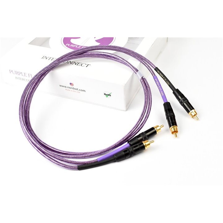 Nordost Interkonekt Purple Flare (RCA) 1.5m / RATY 0% - GWARANCJA PRODUCENTA - SALON ŁÓDŹ - MOŻLIWY MONTAŻ U KLIENTA