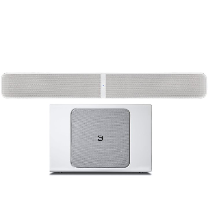 Bluesound PULSE SOUNDBAR+ PLUS Pulse Sub+ Biały Zestaw -  GWARANCJA PRODUCENTA - SALON ŁÓDŹ
