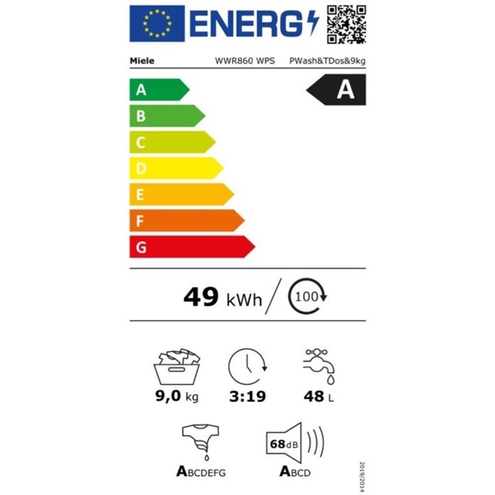 Miele WWR860 WPS PWash&TDos&9kg