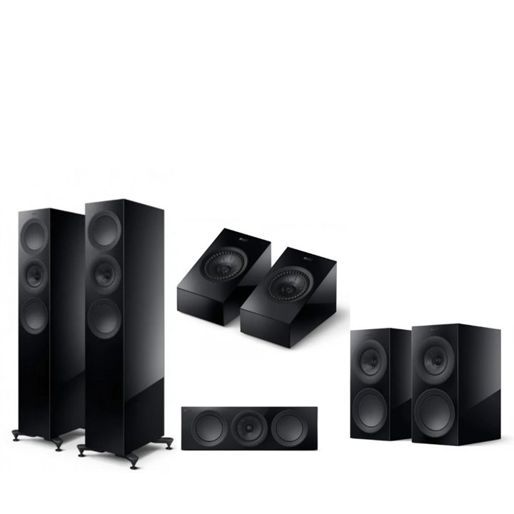 KEF R7 Meta + R3 Meta + R2 Meta + R8 Meta Czarne - RATY 0% - GWARANCJA PRODUCENTA - SALON ŁÓDŹ