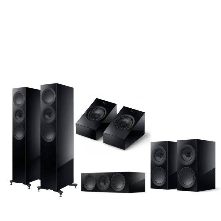 KEF R7 Meta + R3 Meta + R6 Meta + R8 Meta Czarne - RATY 0% - GWARANCJA PRODUCENTA - SALON ŁÓDŹ