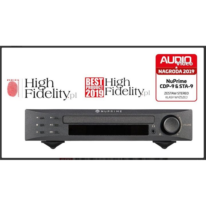 NuPrime CDP-9 Odtwarzacz CD z przetwornikiem DAC, przedwzmacniaczem stereo i wzmacniaczem słuchawkowym - czarny