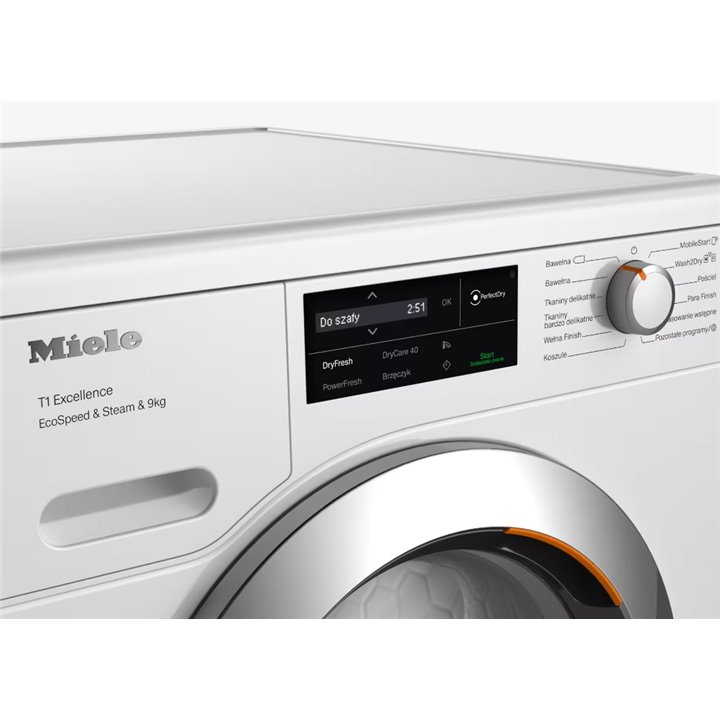 Miele TEL785WP EcoSpeed&Steam&9kg Biały lotos - Raty 0% - Gwarancja Producenta - Salon Łódź
