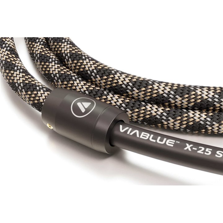 VIABLUE X-25 SILVER POWER 2,5 mm SCHUTZKONTAKT/IEC C15 - 300 cm - Black