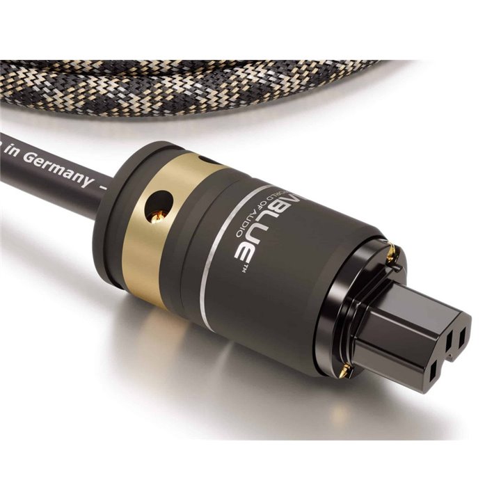 VIABLUE X-40 SILVER POWER 4,0 mm SCHUTZKONTAKT/IEC C15 - 100 cm - Black