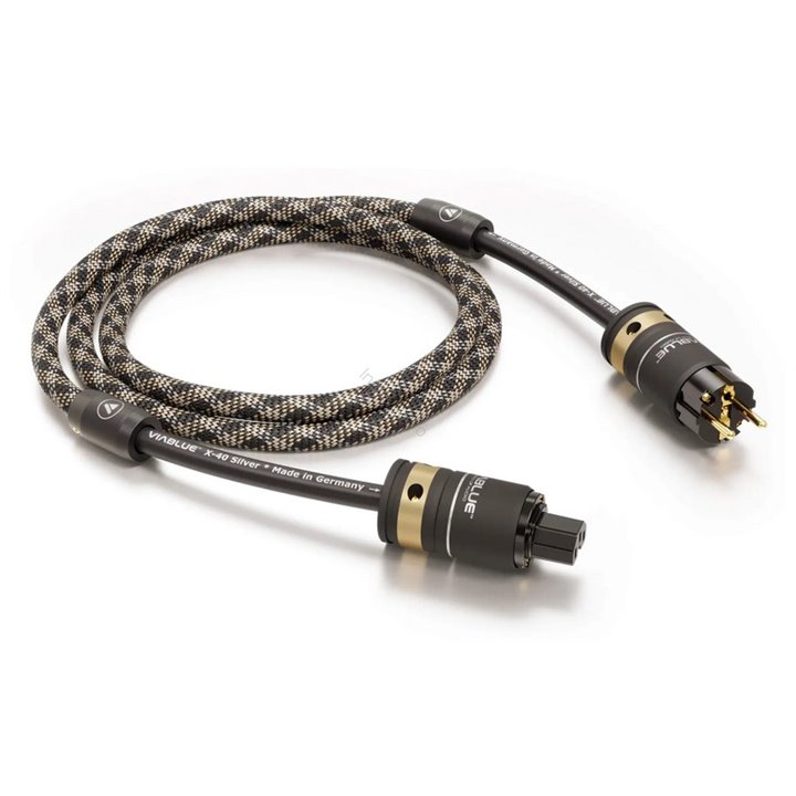 VIABLUE X-40 SILVER POWER 4,0 mm SCHUTZKONTAKT/IEC C15 - 150 cm - Cobra