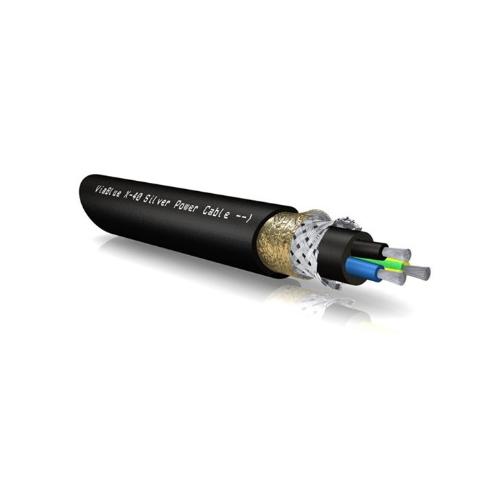 VIABLUE X-40 SILVER POWER 4,0 mm SCHUTZKONTAKT/IEC C15 - 200 cm - Cobra