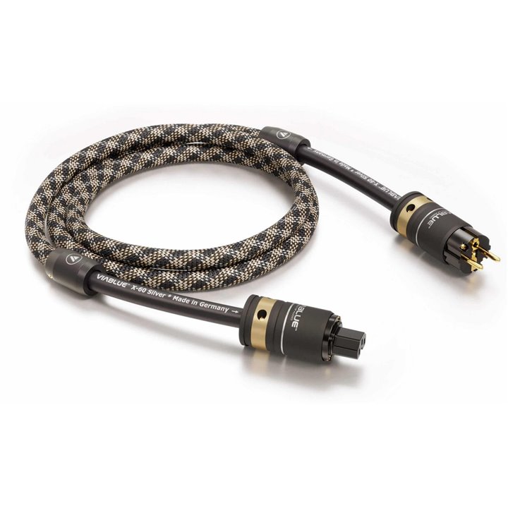 VIABLUE X-60 SILVER POWER 6,0 mm SCHUTZKONTAKT/IEC C15 - 200 cm - Black