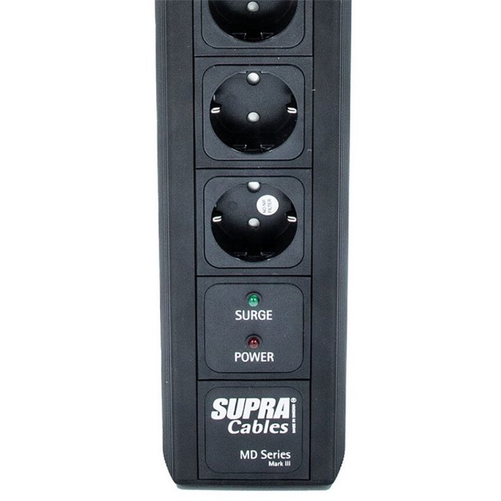 SUPRA MAINS BLOCK MD06-EU/SP SWITCH SPC BLACK