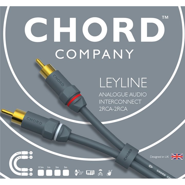 Chord LEYLINE - Interkonekt stereo 2RCA/2RCA - 1,0M