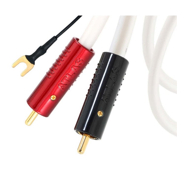 Atlas ELEMENT ACHROMATIC RCA TURNTABLE 2xRCA – 2xRCA z żyłą uziemiającą - 2,0m.