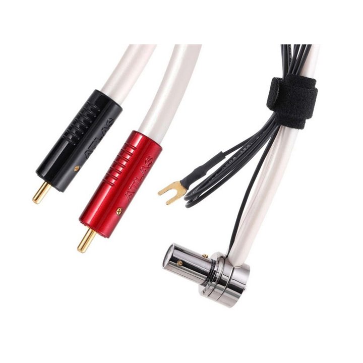 Atlas EQUATOR ACHROMATIC RCA TONEARM 2xRCA – 5 pin DIN prosty lub kątowy z żyłą uziemiającą - 3,0m.