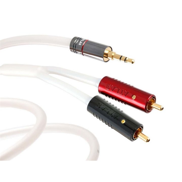 Atlas ELEMENT METIK 3,5MM – ACHROMATIC RCA Kabel Jack 3,5mm - 2xRCA - 1,0m.