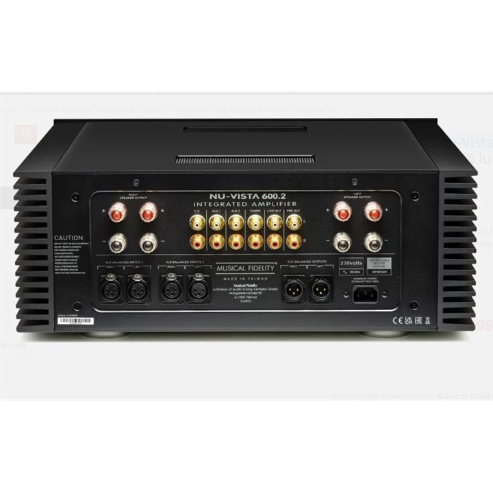 Musical Fidelity Nu-Vista 600.2 (Czarny) - Raty 0% - Gwarancja producenta - Salon Łódź