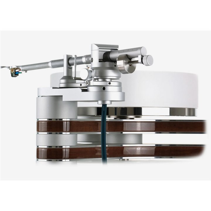 ClearAudio Master Innovation TT037-II - baza gramofonu Natural Wood Aluminium parts: Silver, Platter: Black, Drive system: Black