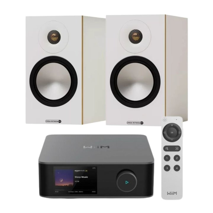 WiiM AMP Ultra + Monitor Audio Bronze 50 7G (Białe) – Zestaw stereo Hi-Fi - RATY 0% - GWARANCJA PRODUCENTA - SALON ŁÓDŹ
