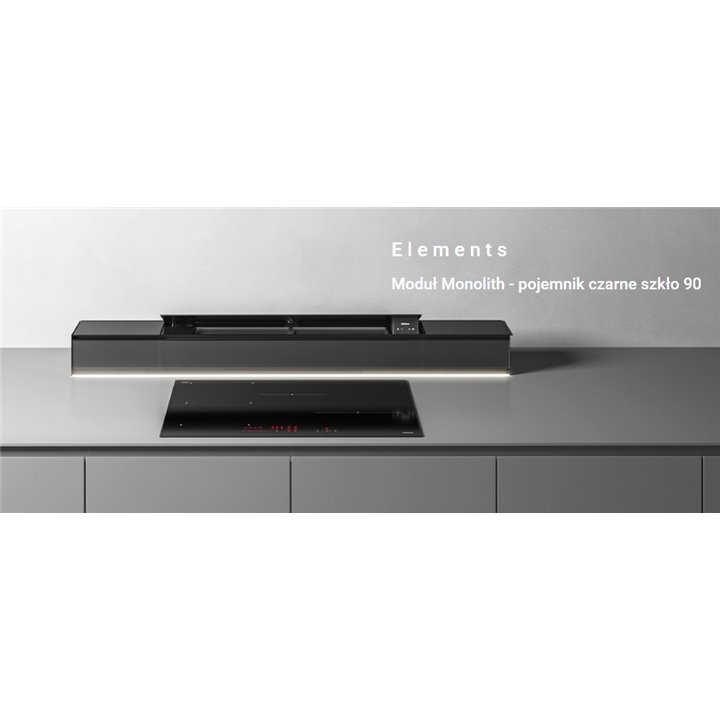 Falmec Elements Monolith - pojemnik czarne szkło 90 cm
