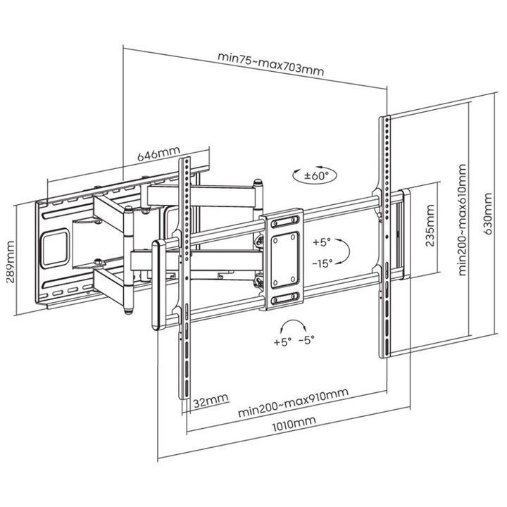Techly Wieszak TV ICA-PLB 189B