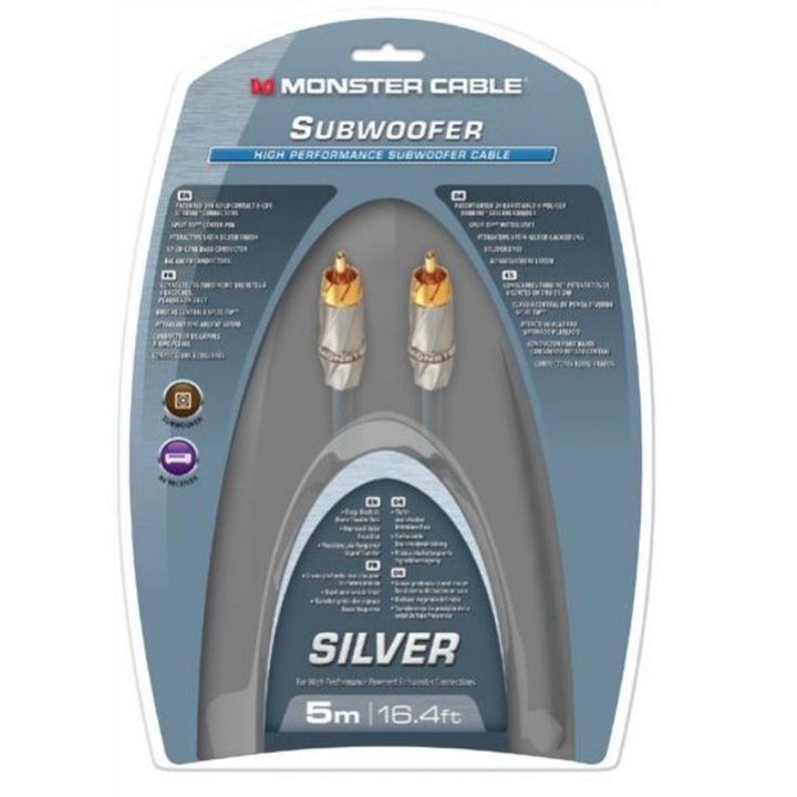 Monster Cable 400sw 1xRCA/1xRCA przewód kabel do subwoofera 5m