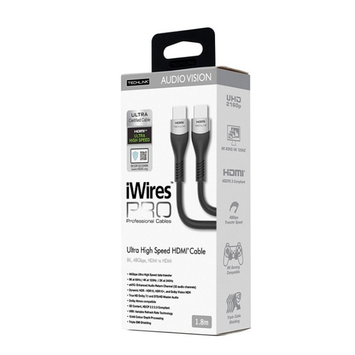 Techlink iWires PRO 8K HDMI 711818 - przewód HDMI/HDMI o długości 1,8 m