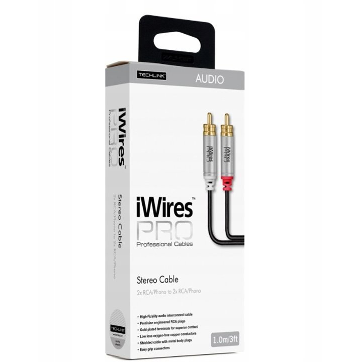 Techlink Kabel 2x RCA 2x RCA iWires PRO 1m