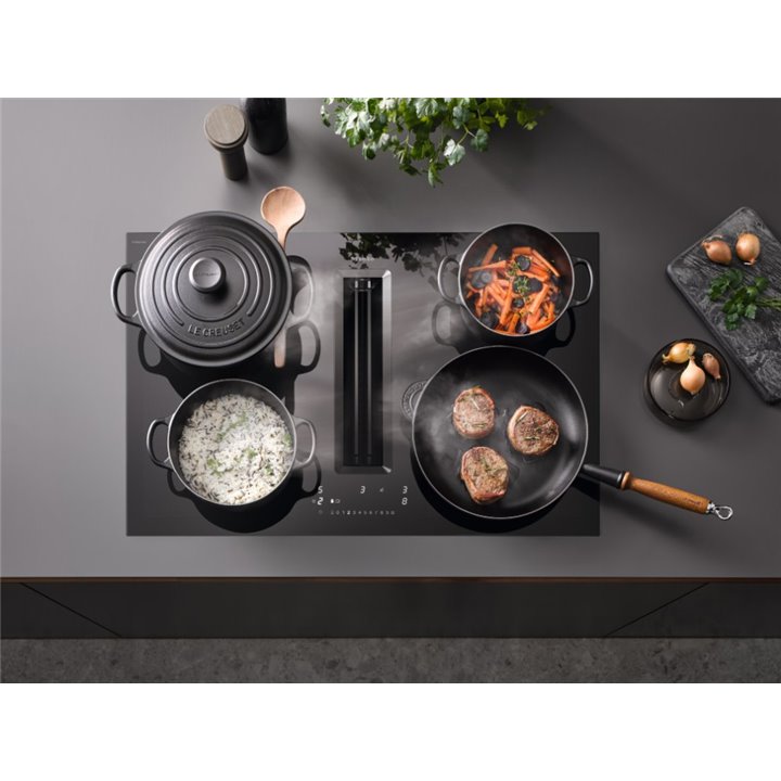 Miele KMDA 7676 FL-A BlackPerfection - Płyta indukcyjna ze zintegrowanym wyciągiem