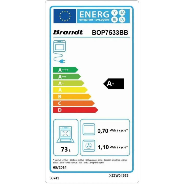 Brandt BOP7533BB Piekarnik do zabudowy - Gwarancja producenta - Salon Łódź - Raty 0%