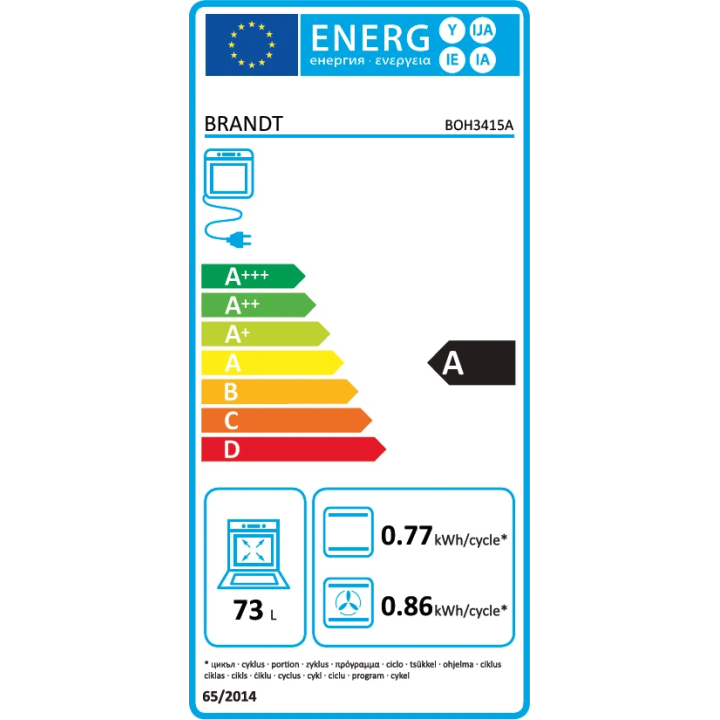 Brandt BOH3415A Piekarnik wielofunkcyjny - Gwarancja producenta - Salon Łódź - Raty 0%