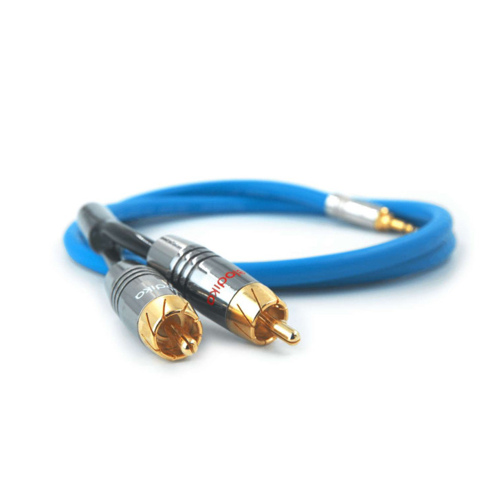 Melodika SBMJ2R20 kabel mini jack stereo 3.5mm - 2xRCA Sky Blue- 2,0m