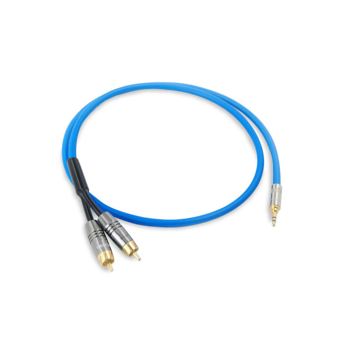 Melodika SBMJ2R70 kabel mini jack stereo 3.5mm - 2xRCA Sky Blue- 7,0m